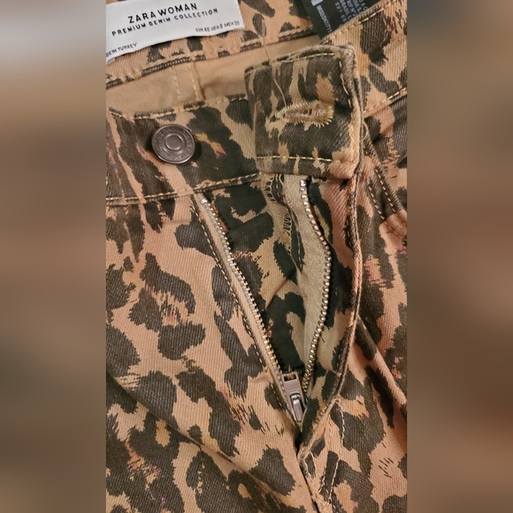 ZARA WOMEN- size 8 -NWT Limited Edition /Denim Collection - animal print - Picture 9 of 12